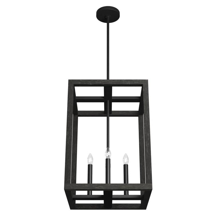 Hunter Fan Squire Manor 4 - Light Lantern Rectangle Chandelier