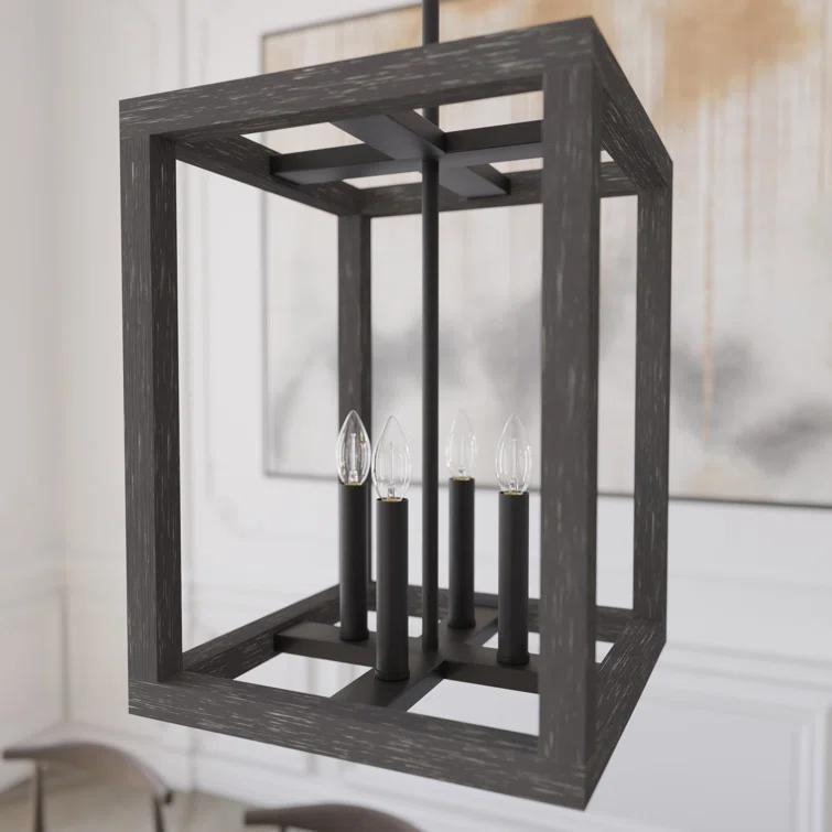 Squire Manor 4 - Light Lantern Rectangle Chandelier