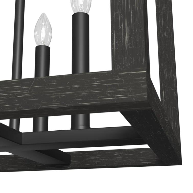 Hunter Fan Squire Manor 4 - Light Lantern Rectangle Chandelier