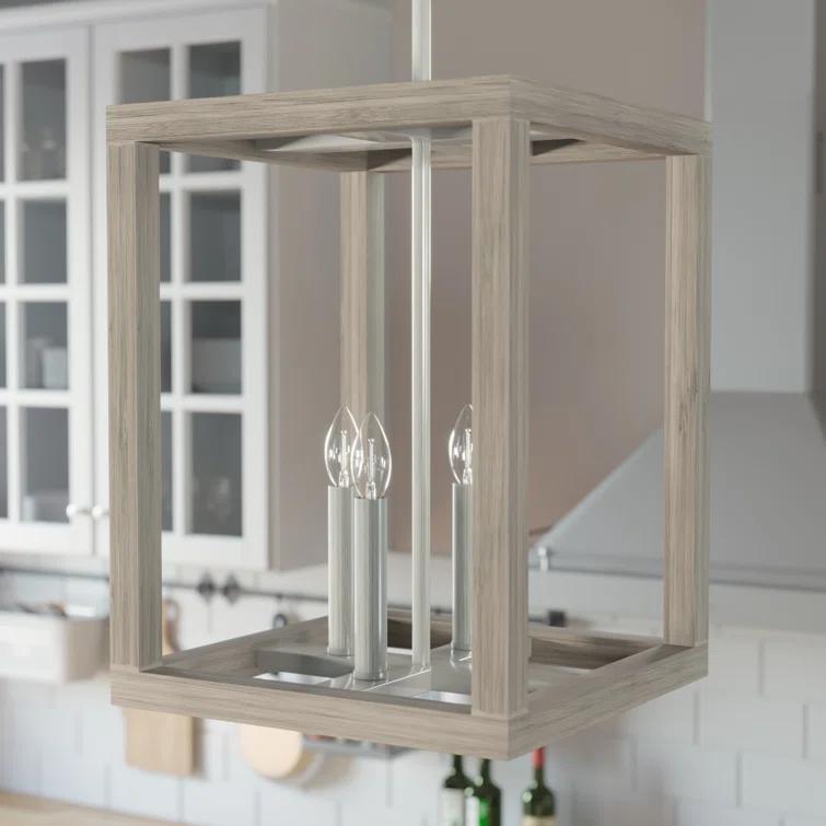 Hunter Fan Squire Manor 4 - Light Lantern Rectangle Chandelier