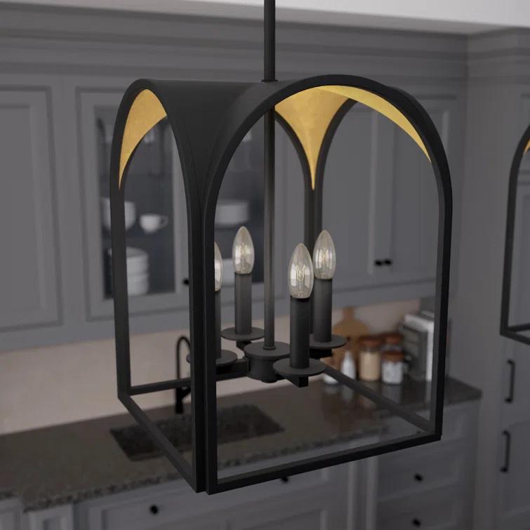 Hunter Fan Dukestown 4 - Light Lantern Geometric Chandelier