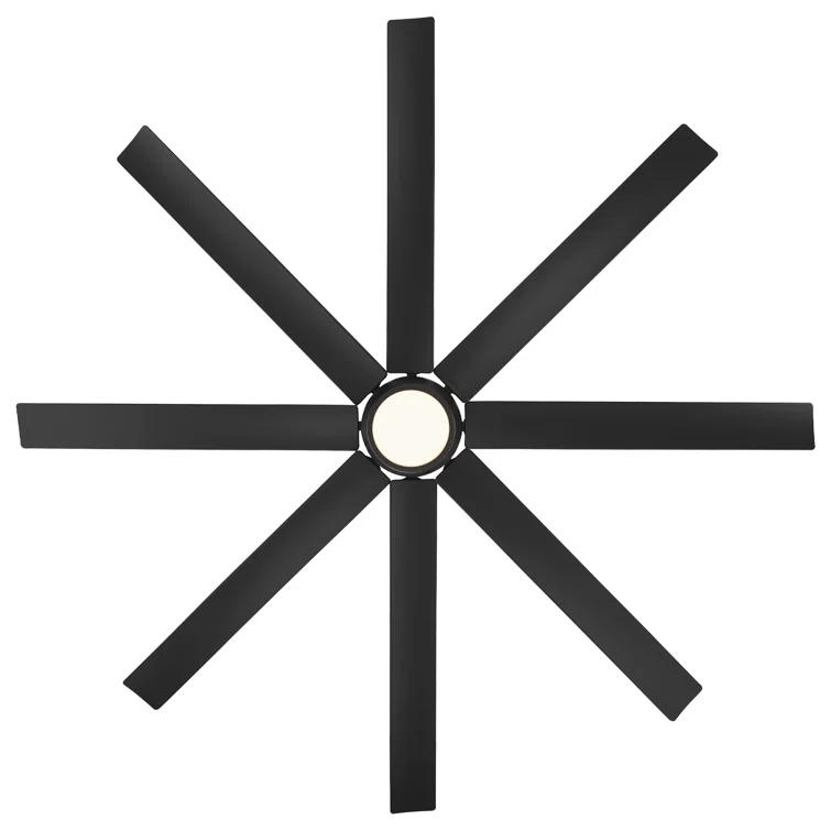 66" 8 - Blade Outdoor / Indoor Smart Ceiling Fan with Remote Control Included, Works With Google Assistant, Amazon Alexa and IOS/Android Mobile APP