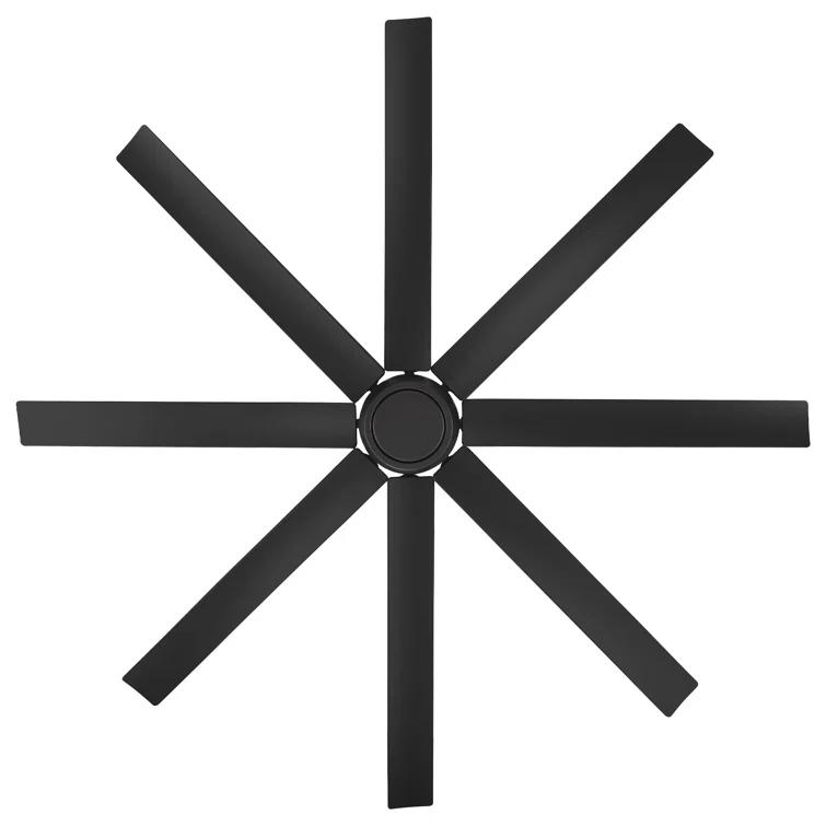 66" 8 - Blade Outdoor / Indoor Smart Ceiling Fan with Remote Control Included, Works With Google Assistant, Amazon Alexa and IOS/Android Mobile APP