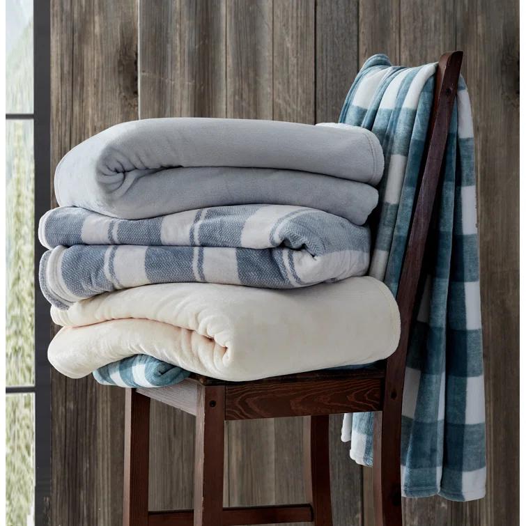 Eddie Bauer Eddie Bauer Solid Ultra Soft Plush Reversible Blanket