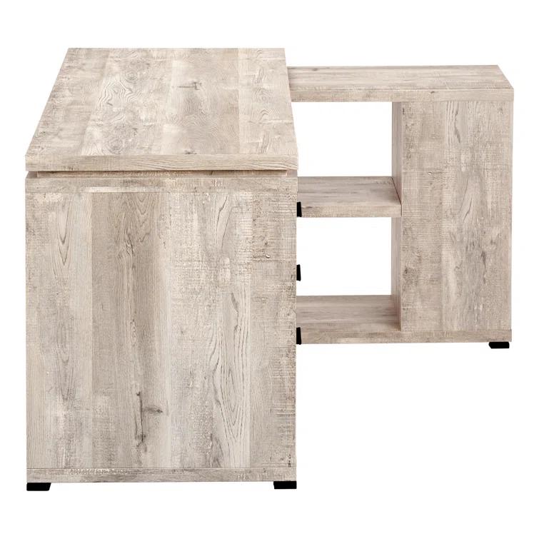 Leomia Computer Desk, Home Office, Corner, Storage Drawers, L Shape, Work, Laptop, Laminate, Black