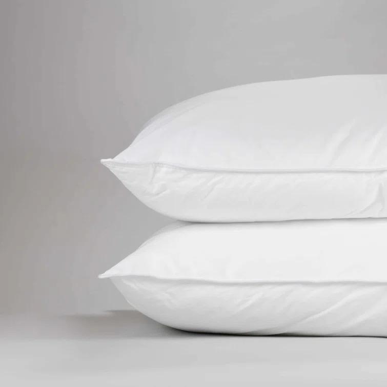 East Coast Bedding Cozy Dream Firm Goose Feather Down Pillow Support Queen Size Set of 2