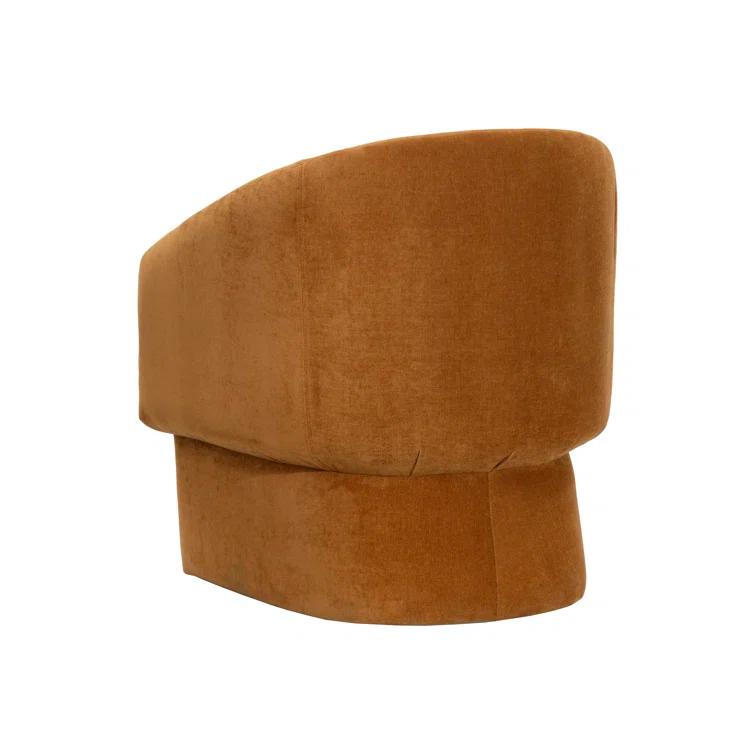 Lauryn Transitional Barrelback Brown Lounge Chair