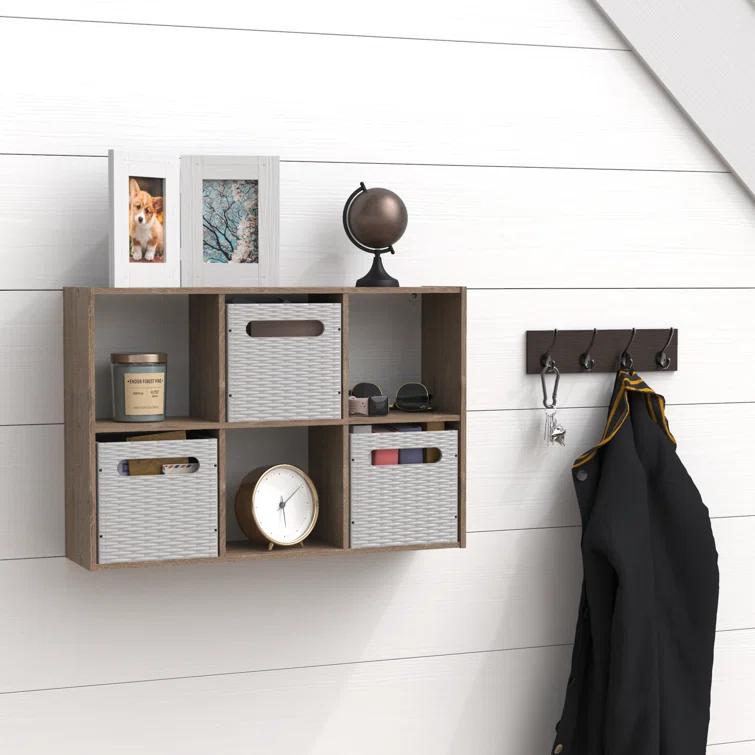 Mini 6-Cube Desktop or Wall Mounted Bookcase