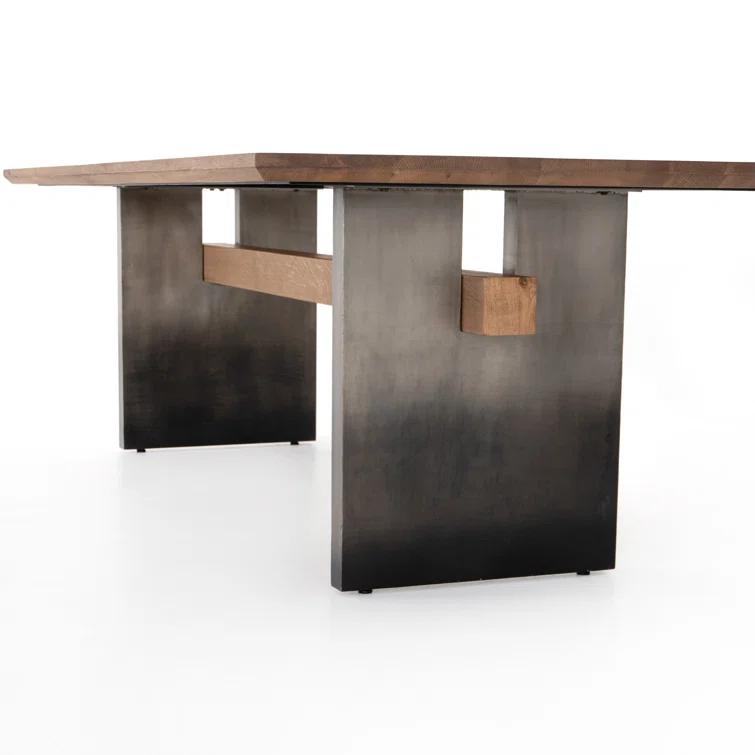 Brennan 94" Dove Oak and Pewter Rectangular Dining Table