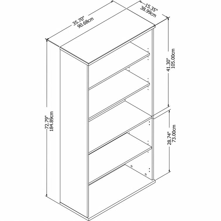 Studio C 73" H x 36" W Bookcase
