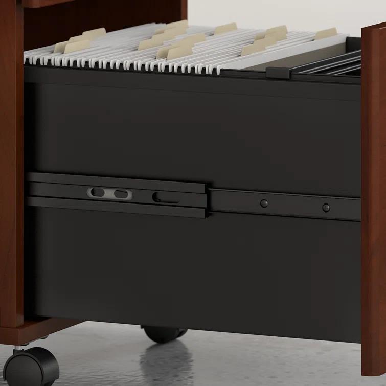 Studio C Executive Office Desk with Mobile File Cabinet