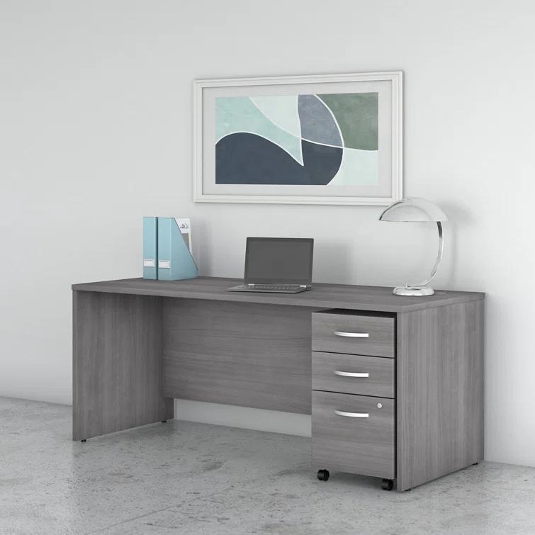 Studio C Executive Office Desk with Mobile File Cabinet