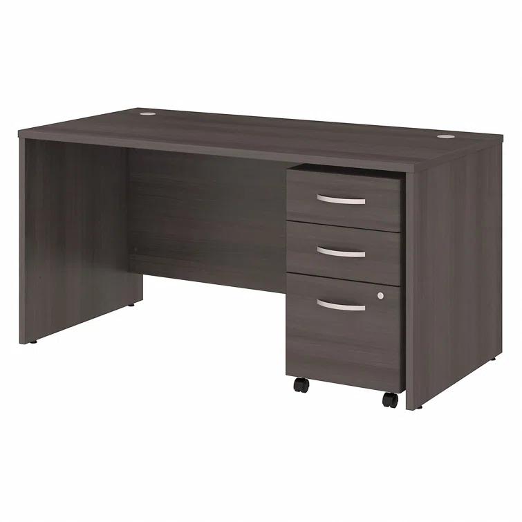 Bush Business Furniture Studio C Executive Office Desk with Mobile File Cabinet