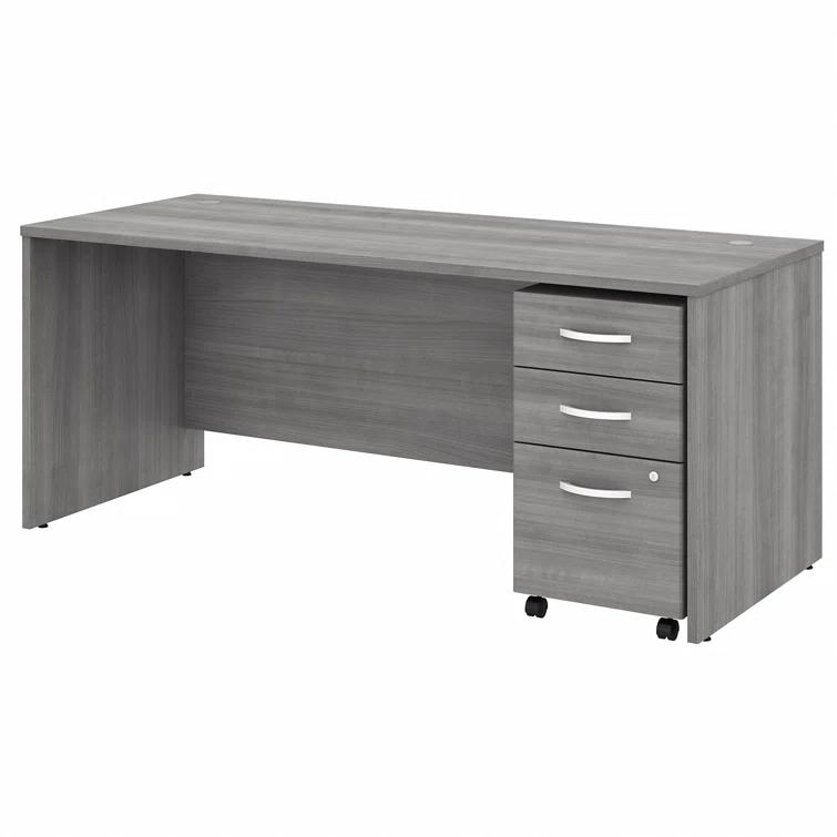 Studio C Executive Office Desk with Mobile File Cabinet