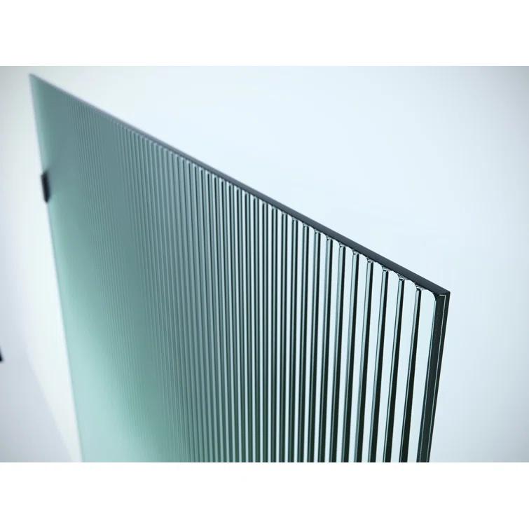 Gaia 40 in. x 78 in. Frameless Fluted Single Fixed Shower Panel
