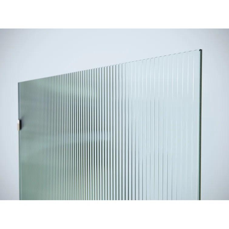 Gaia 40 in. x 78 in. Frameless Fluted Single Fixed Shower Panel