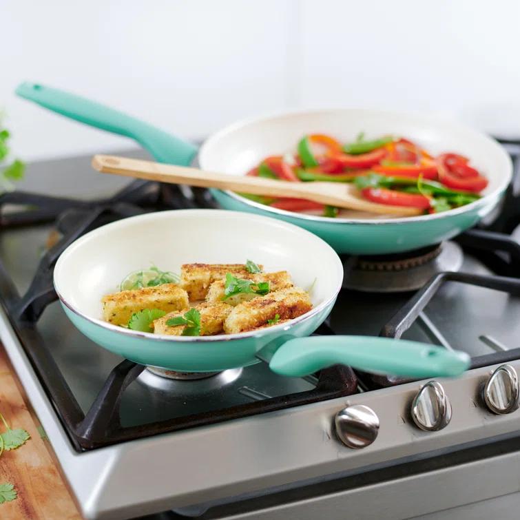 GreenPan Rio Healthy Ceramic Nonstick 8" and 10" Frying Pan Set