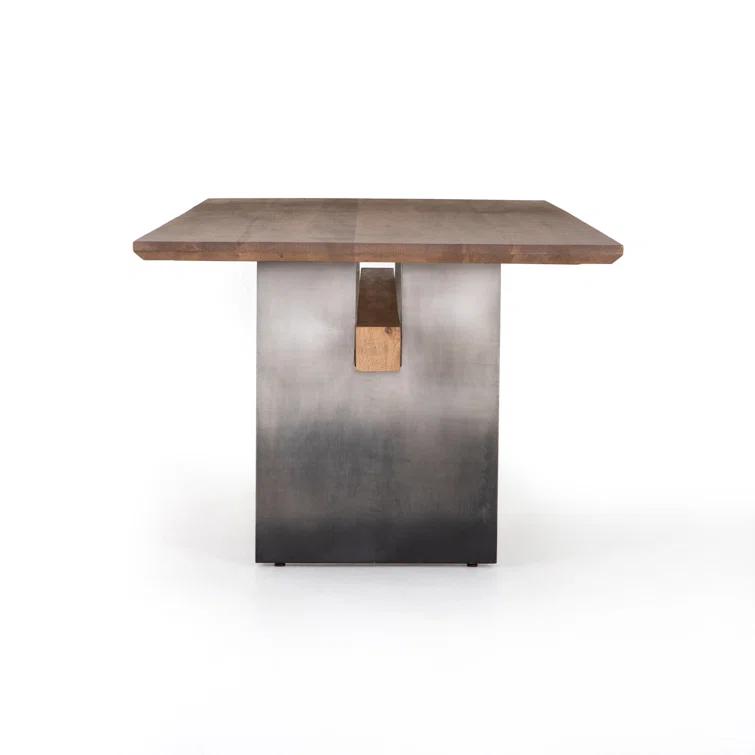 Brennan 94" Dove Oak and Pewter Rectangular Dining Table