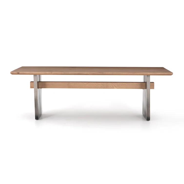 Brennan 94" Dove Oak and Pewter Rectangular Dining Table