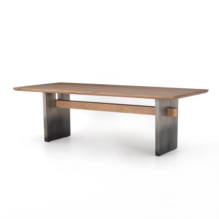 Brennan 94" Dove Oak and Pewter Rectangular Dining Table