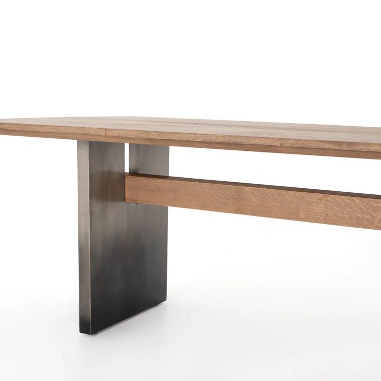 Brennan 94" Dove Oak and Pewter Rectangular Dining Table