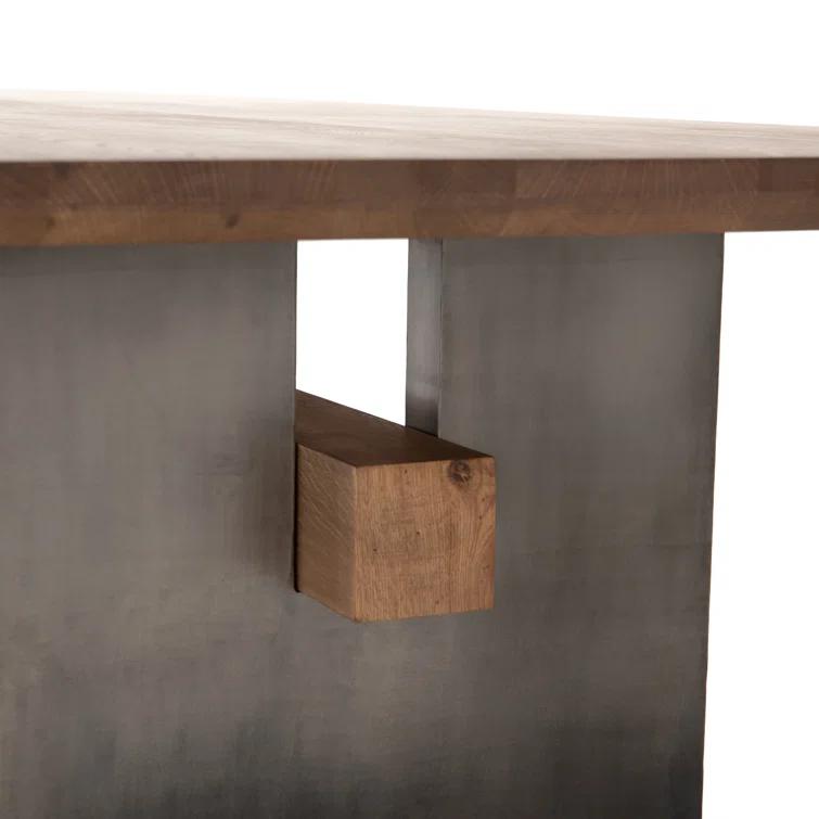 Brennan 94" Dove Oak and Pewter Rectangular Dining Table