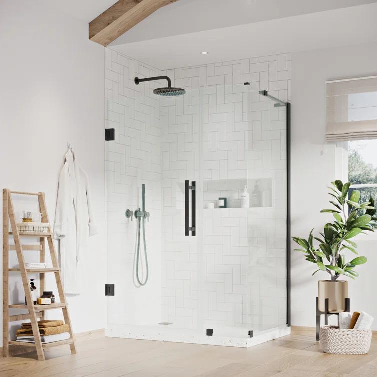 Ove Decors Endless Tampa-Pro 35" W x 72" H Corner Frameless Shower Kit, Door, Panel TP0142300