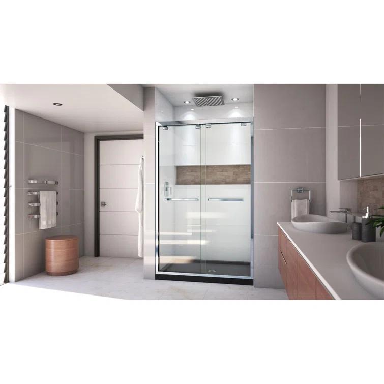 Encore 78.75" H Semi-frameless Sliding Shower Enclosure