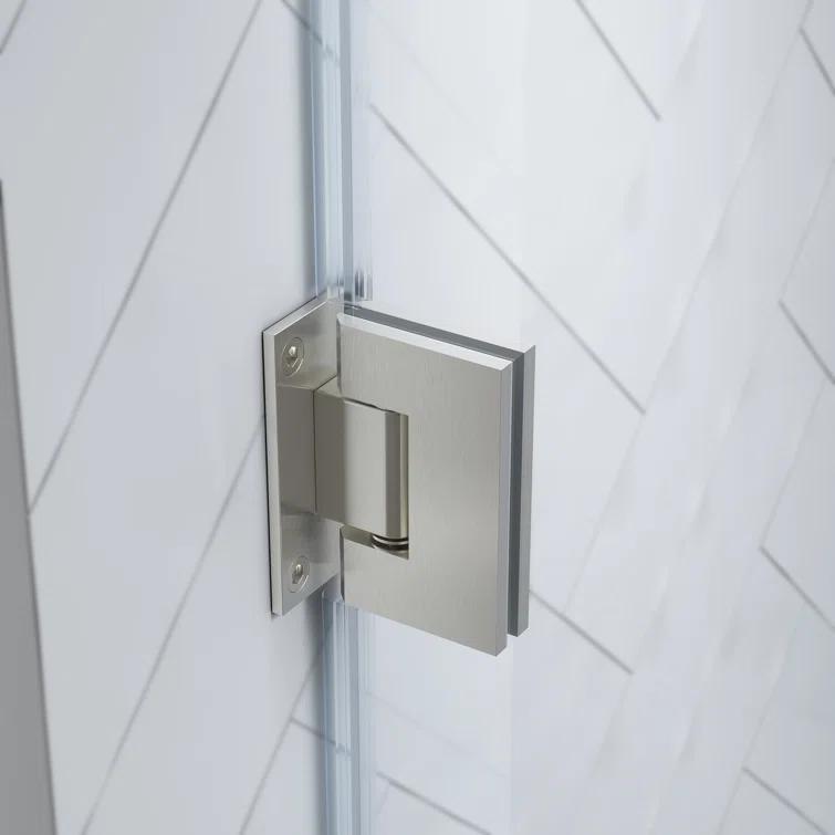 Endless Tampa-Pro 57" W x 72" H Corner Frameless Shower Kit, Door, Panel