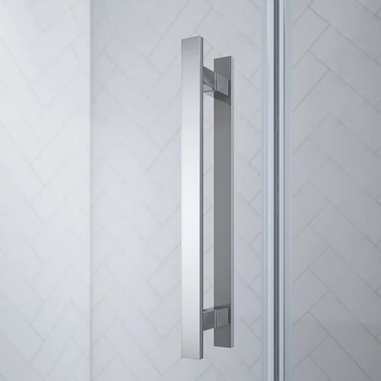 Endless Tampa-Pro 32" W x 72" H Corner Frameless Shower Kit, Door, Panel, Base
