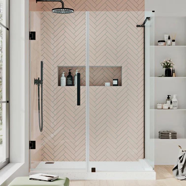 Endless Tampa-Pro 57" W x 72" H Corner Frameless Shower Kit, Door, Panel