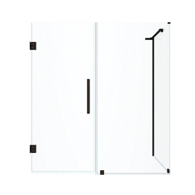 Endless Tampa-Pro 57" W x 72" H Corner Frameless Shower Kit, Door, Panel