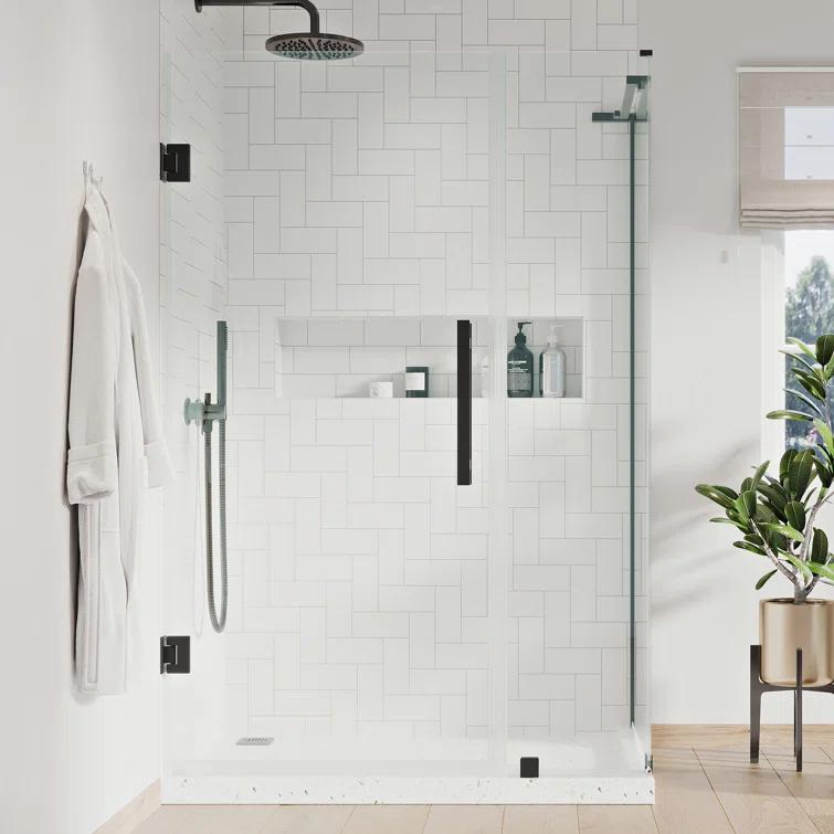 Ove Decors Endless Tampa-Pro 35" W x 72" H Corner Frameless Shower Kit, Door, Panel TP0142300