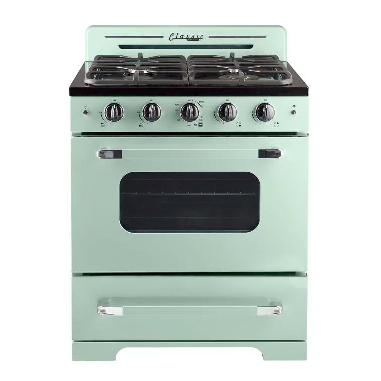 Unique Appliances Classic Retro 30" 4 burner 3.9 cu. ft. Freestanding Gas Range with Convection Oven UGP-30CR LG