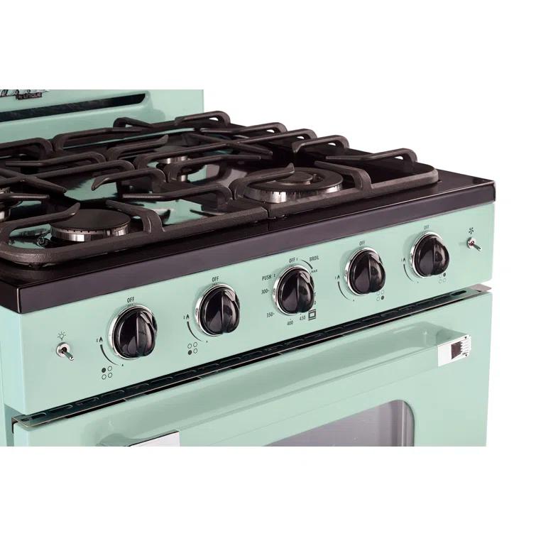 Unique Appliances Classic Retro 30" 4 burner 3.9 cu. ft. Freestanding Gas Range with Convection Oven UGP-30CR LG