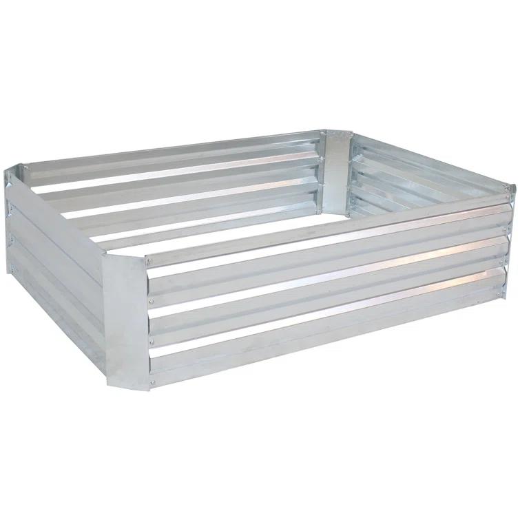 Ippolito Rectangular Galvanized Steel Raised Garden Bed