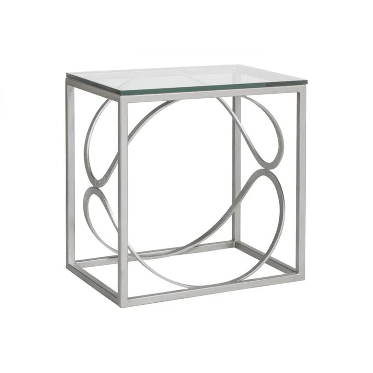 Metal Designs Ellipse Rectangular End Table