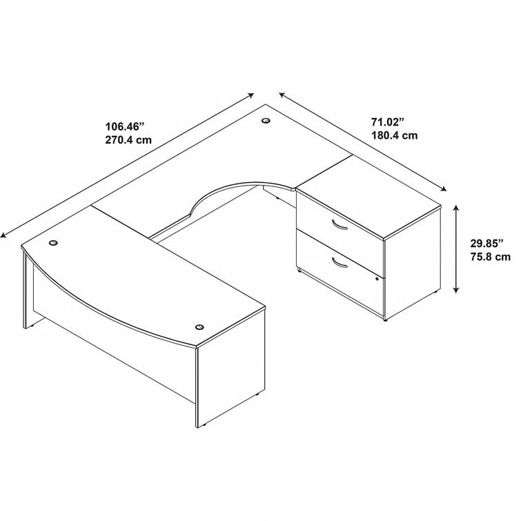 Bush Business Furniture Series C Elite U-Shaped Executive Desk