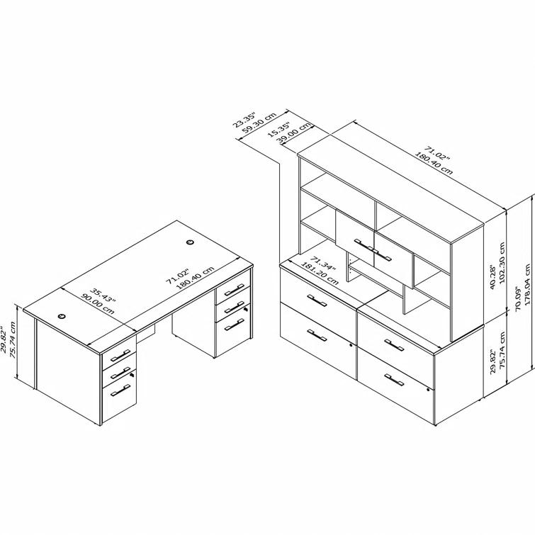 Office 500 3 Executive Desk Office Set