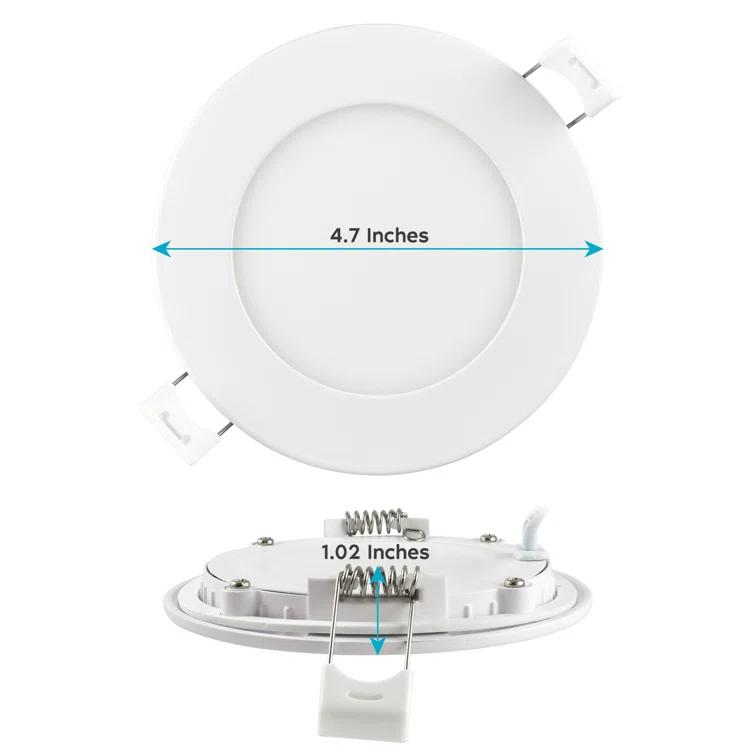 4'' Selectable Color Temperature Dimmable Air-Tight IC Rated LED Canless Recessed Lighting Kit