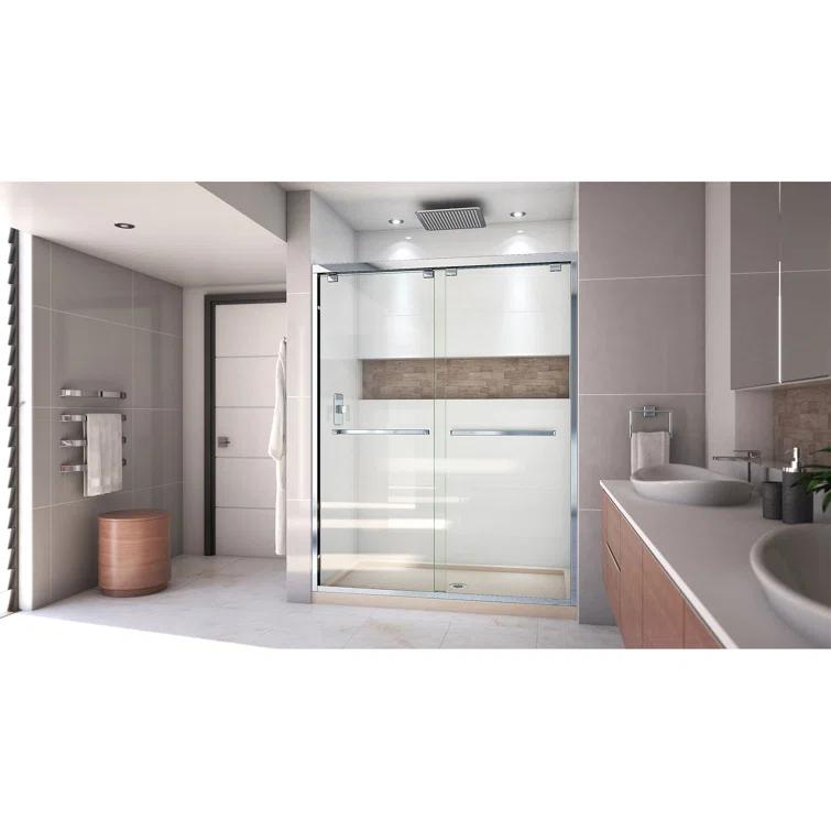 Encore 78.75" H Semi-frameless Sliding Shower Enclosure