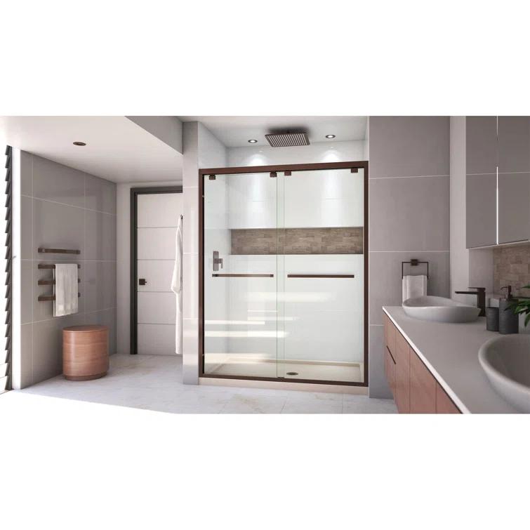Encore 78.75" H Semi-frameless Sliding Shower Enclosure