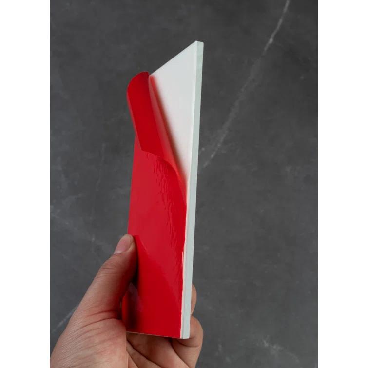 Hand Painted Series 3'' W x 6'' L Glass Peel and Stick Subway Tile