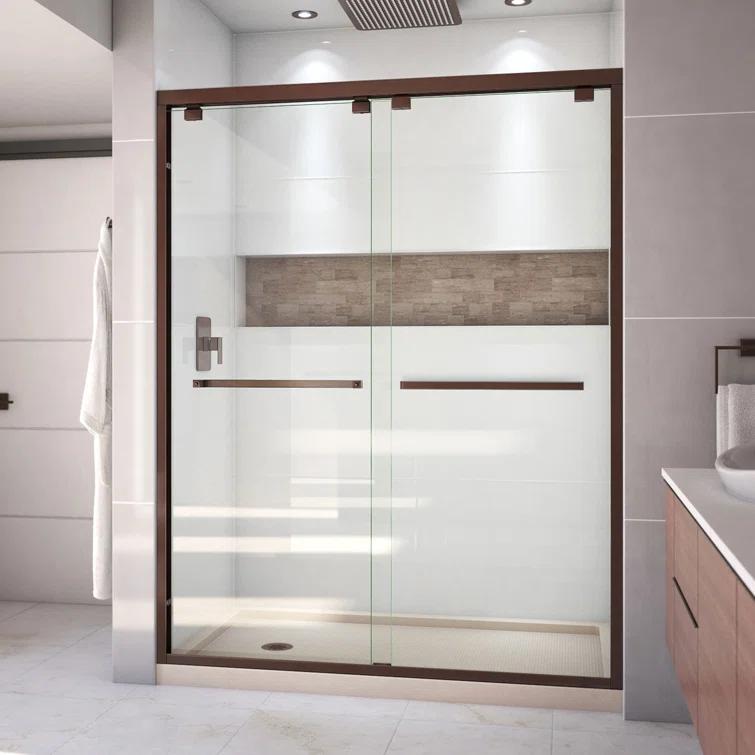 DreamLine Encore 78.75" H Semi-frameless Sliding Shower Enclosure DL-7006L-22-06