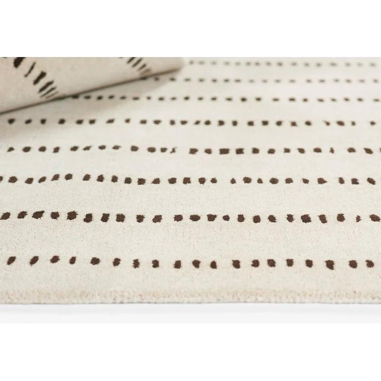 Posey Hand-Tufted Wool Rug - Ivory / 3'6" x 5'6"