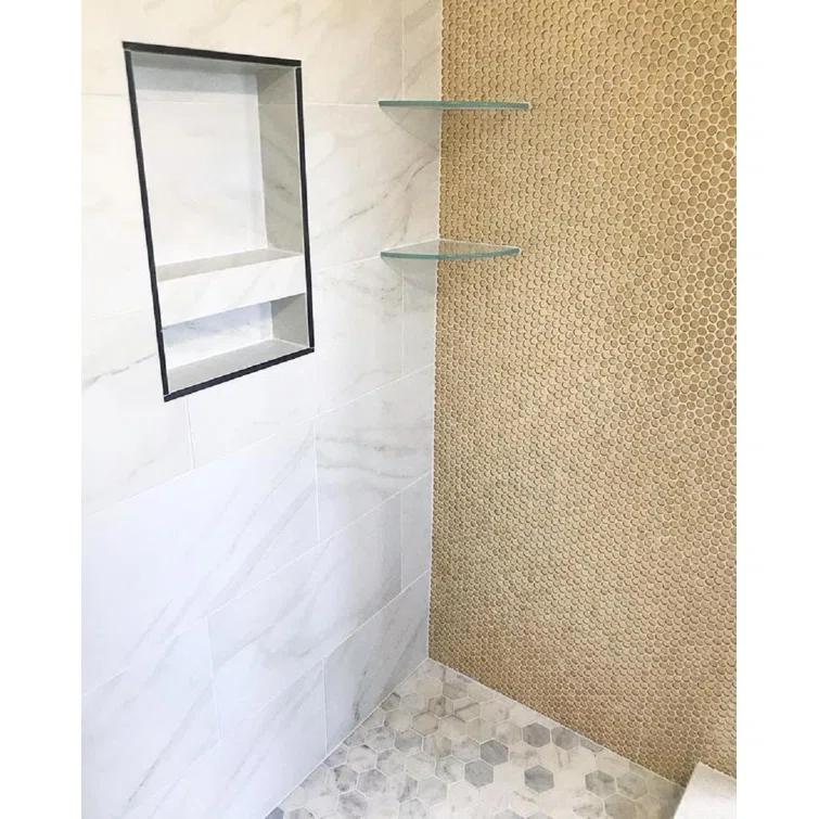 12.2" x 12.2" Glass Penny Round Mosaic Wall & Floor Tile