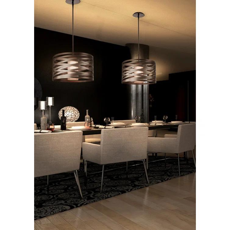Tempest Exposed Bulb Drum Chandelier