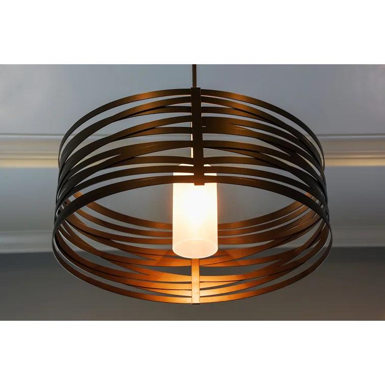 Tempest Exposed Bulb Drum Chandelier