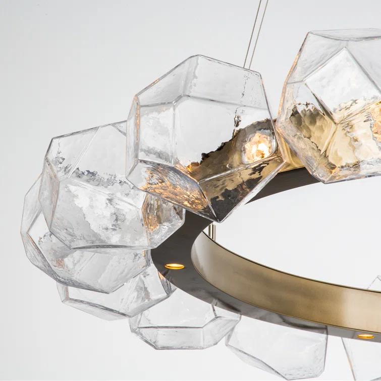 Gem 16 - Light Dimmable LED Wagon Wheel Chandelier
