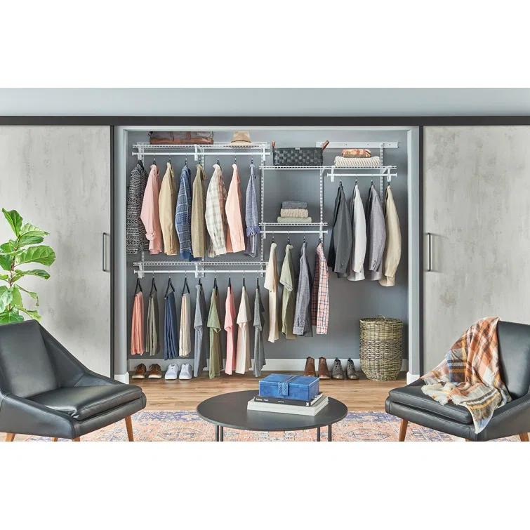 ShelfTrack 60" W - 96" W Closet System Starter Kit